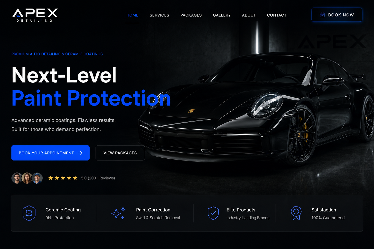 High-converting Hero section built for instant booking generation.